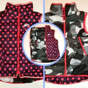 Nike Reversible Puffer Vest Polka Dots Camo XS
